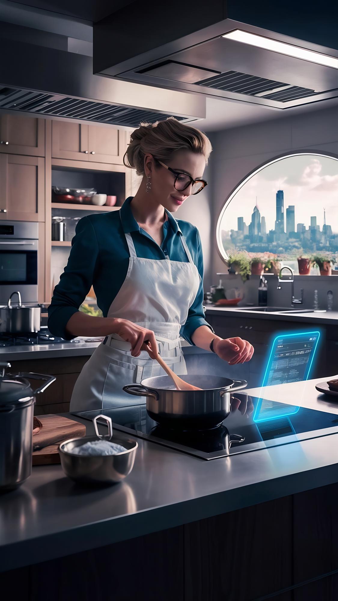 Chef demonstrating technique in modern kitchen